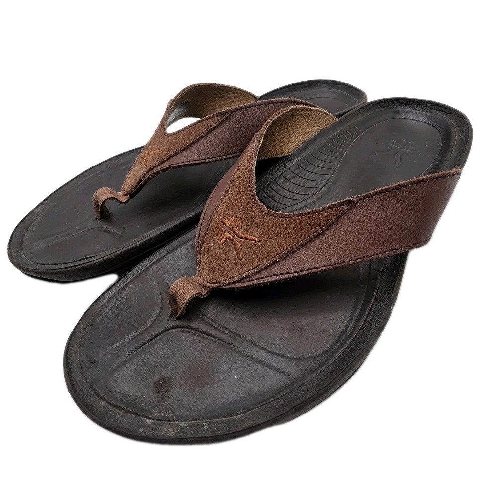 Kuru Womens Size‎ 10 Sandals Brown Beach Walking Outdoor Flip Flop Thongs